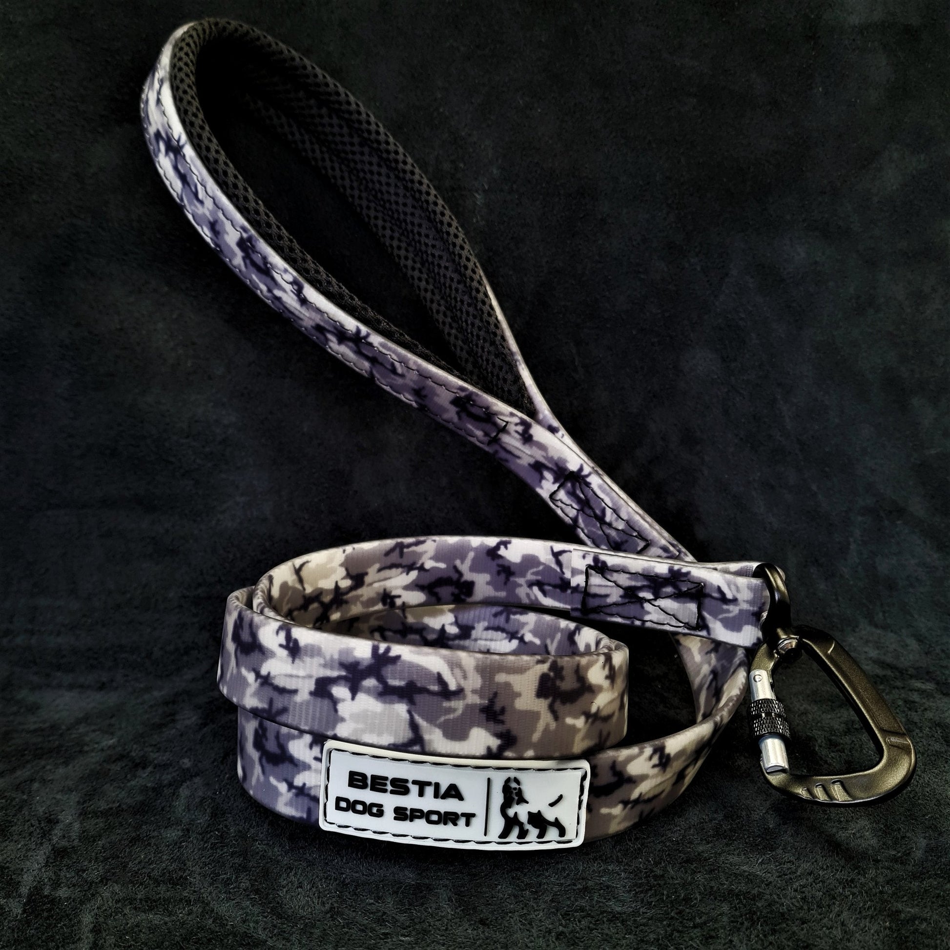 Bestia Dog Sport Tactical Leash Grey Camo-1