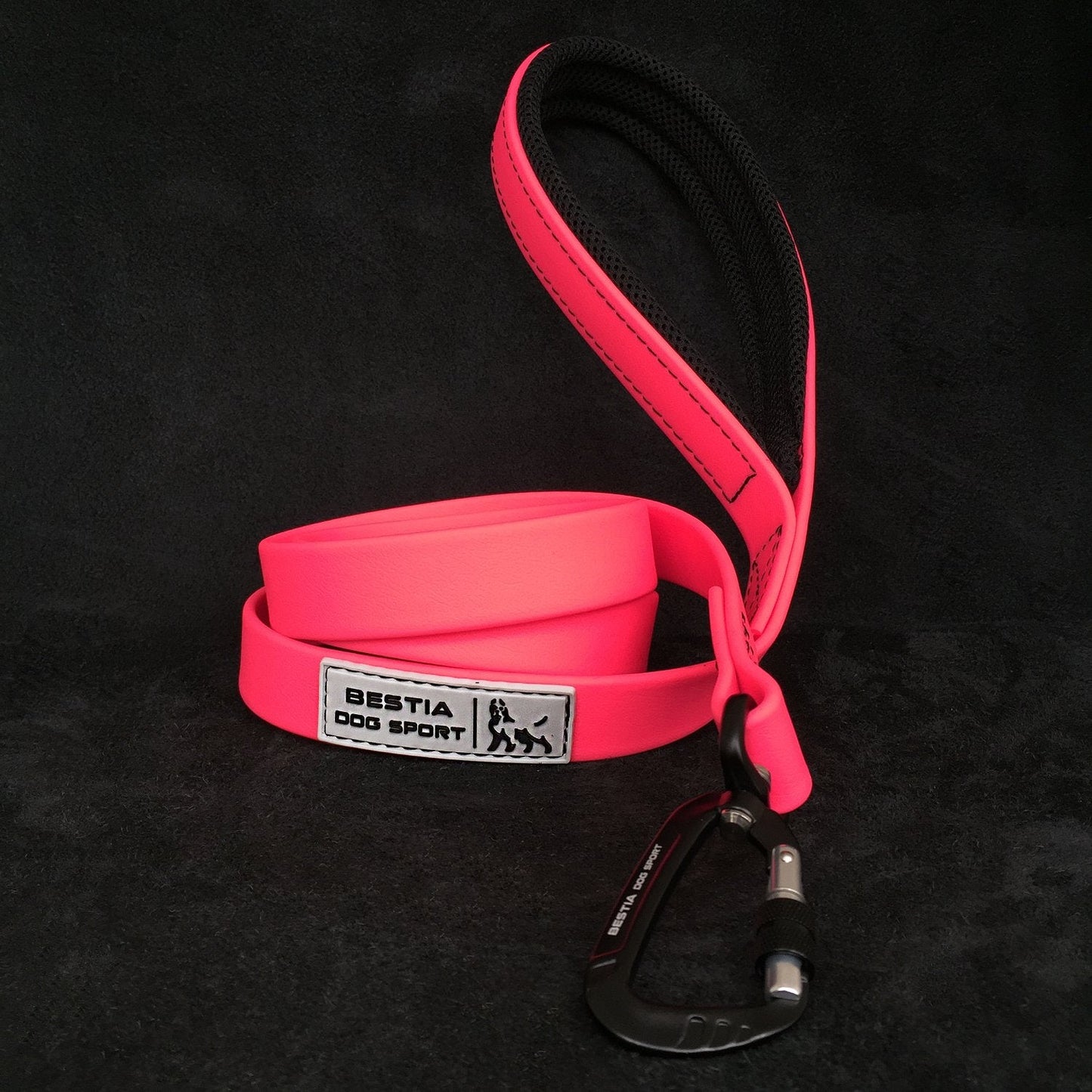 BESTIA DOG SPORT TACTICAL LEASH NEON PINK-1