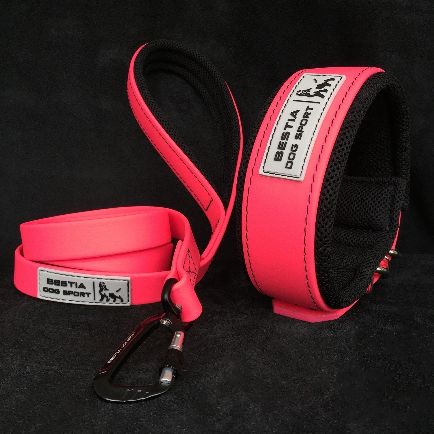 BESTIA DOG SPORT TACTICAL LEASH NEON PINK-2