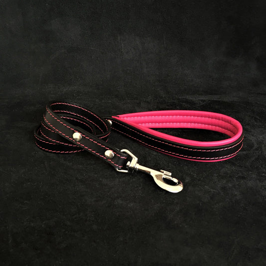 Black leather leash-0