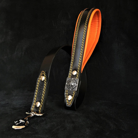 The "Eros" Black & Orange leash-0