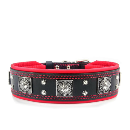 The "Eros" collar 2.5 inch wide  black & red-2