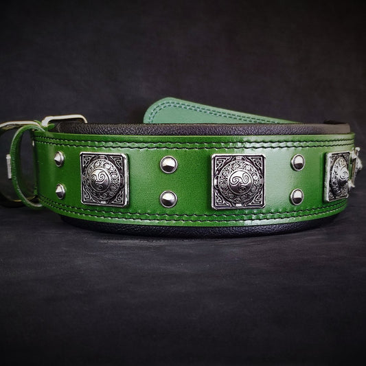 The "Eros" collar 2.5 inch wide Green-0