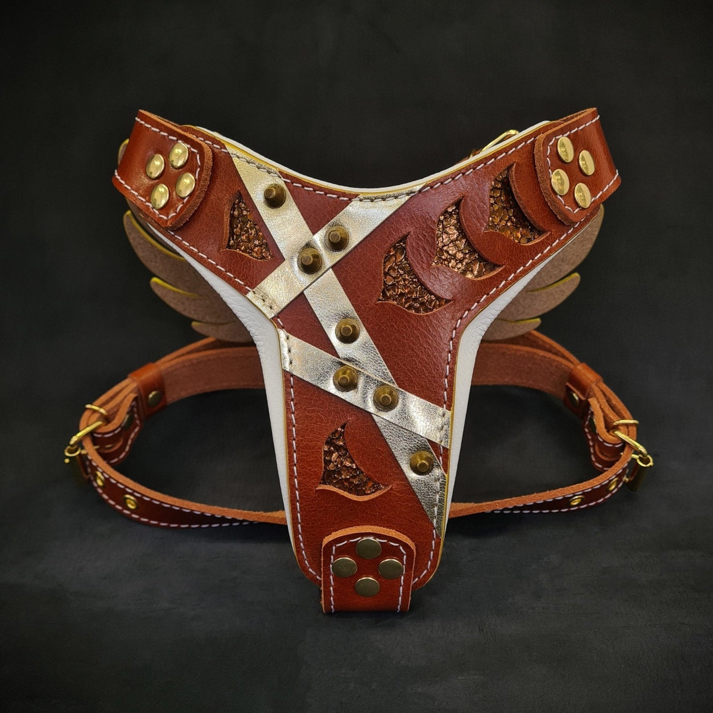 The "Hermes" leather harness -  Large and Giant Breeds-1